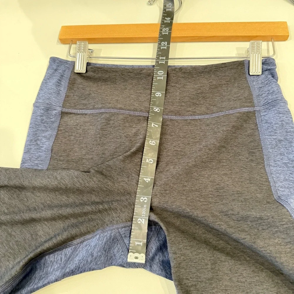 Outdoor Voices Navy‎ Blue Black Colorblock Heathered Cropped Leggings M Capri